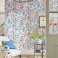 Caverley Wallpaper - Rose/French Blue - DOSW217035 - Sanderson