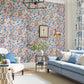 Caverley Wallpaper - Rose/French Blue - DOSW217035 - Sanderson