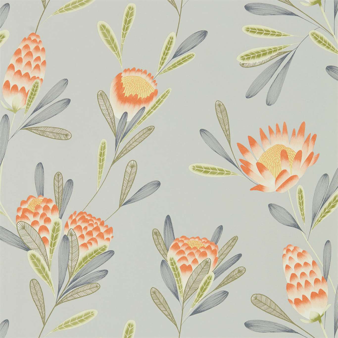 Cayo Wallpaper - Coral/Silver - Harlequin - HZAP111773