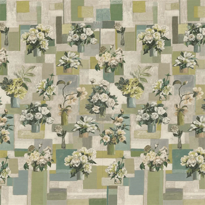 Celadon Vase Grasscloth Wallpaper - Celadon - PDG1205/01 - Designers Guild