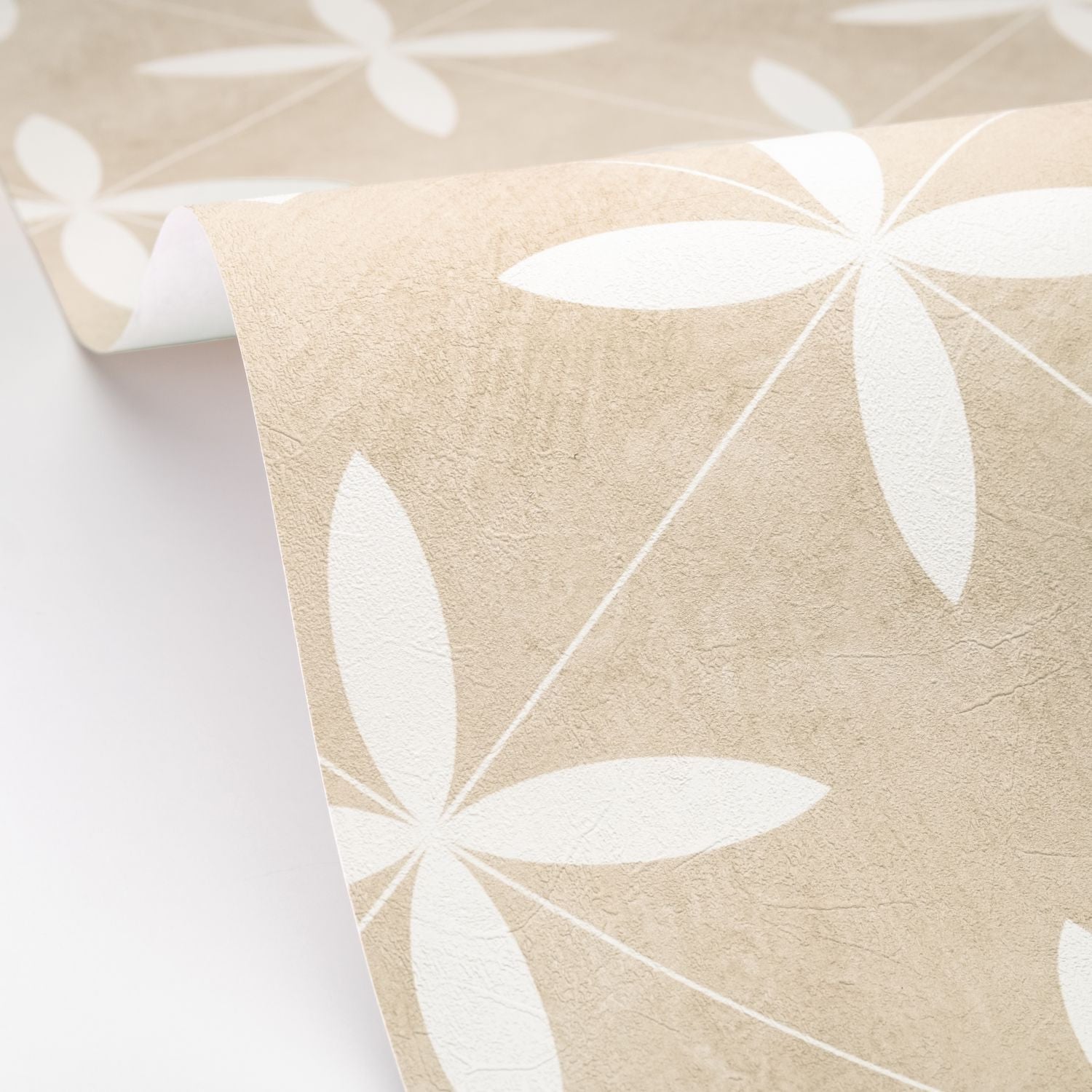 Cement Tiles Wallpaper - Beige - Caselio - 106900132