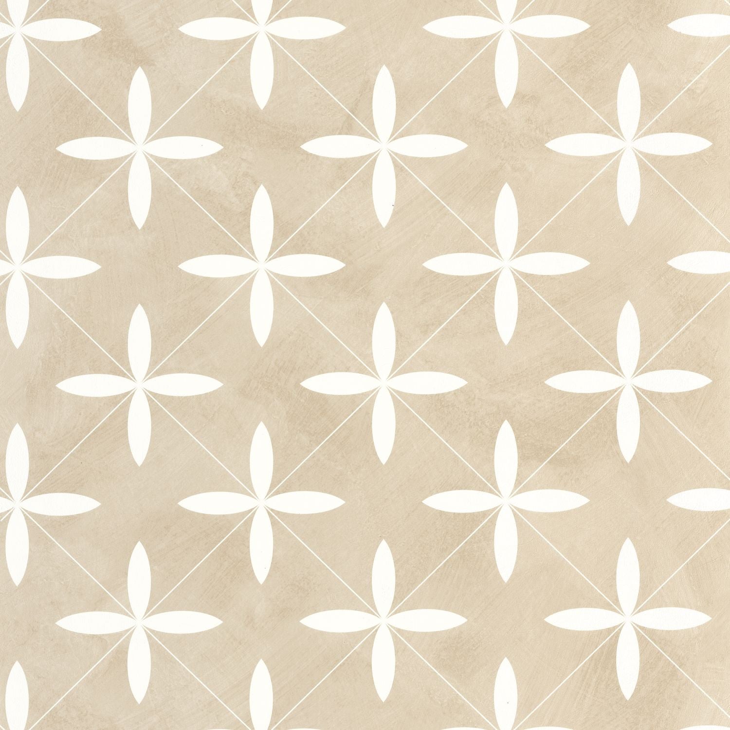 Cement Tiles Wallpaper - Beige - Caselio - 106900132