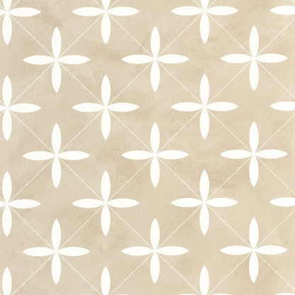 Cement Tiles Wallpaper - Beige - Caselio - 106900132