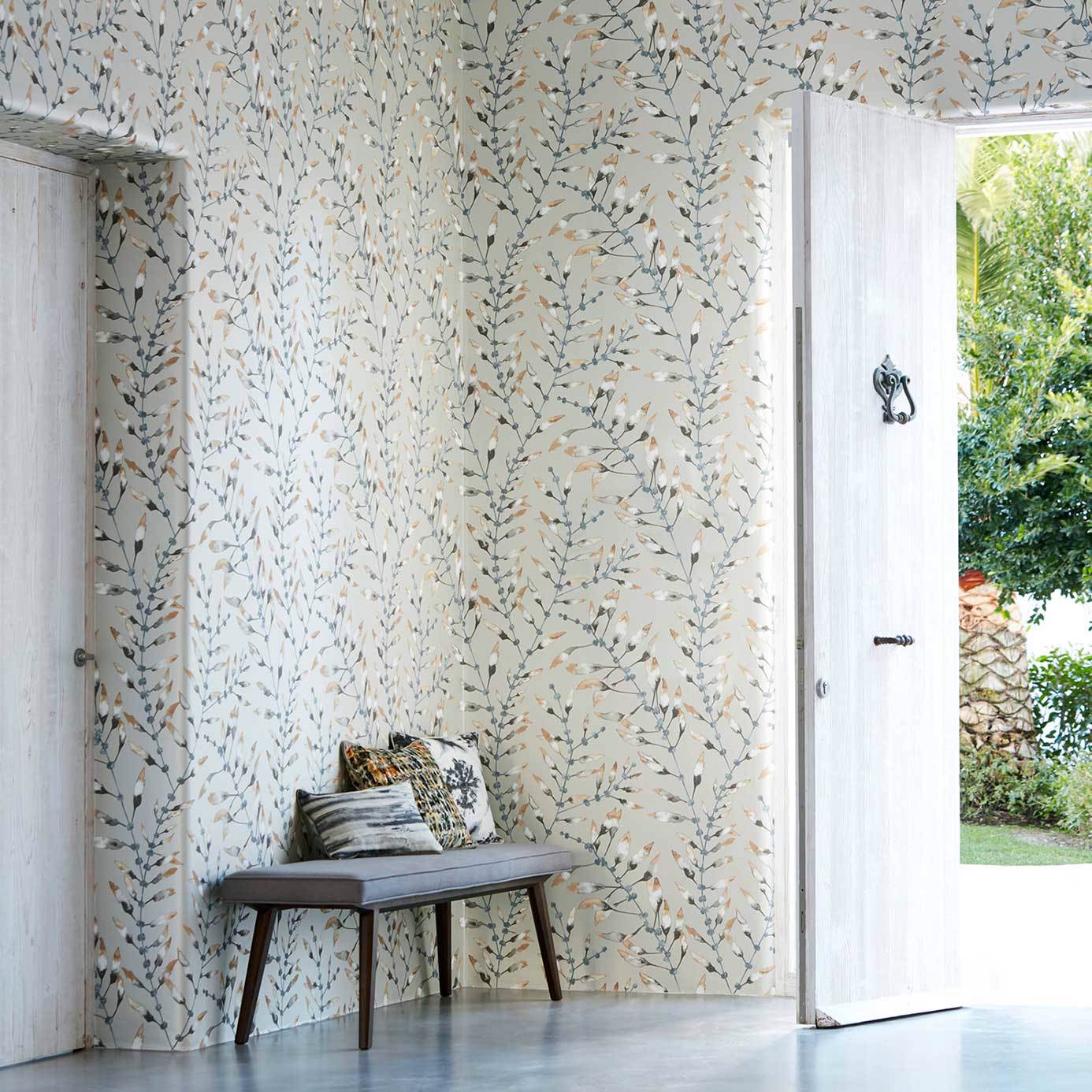 Chaconia Wallpaper - Amber/Slate - Harlequin - HANZ111633