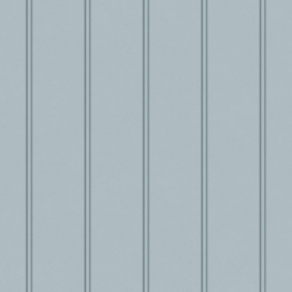 Chalford Wood Panelling Wallpaper - Seaspray Blue - Laura Ashley - 122758 - Premier Wallcovering