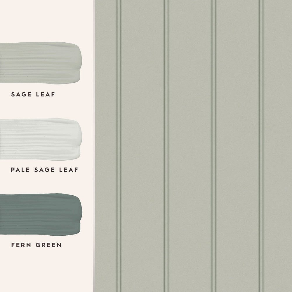 Chalford Wood Panelling Wallpaper - Sage Green - Laura Ashley - 122757 - Premier Wallcovering