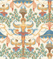 Chamber Angels Wallpaper - Cerulean Sky, Rouge & Marigold on Parchment - 118/12028 - Cole & Son - Premier Wallcovering
