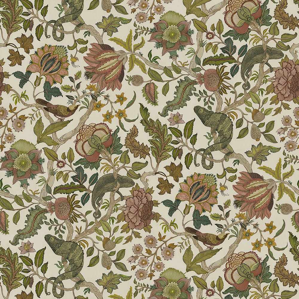 Chameleon Trail Wallpaper - Dusty Pinks and Olive - Josephine Munsey - JMW-102251 - Premier Wallcovering