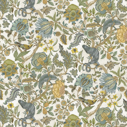 Chameleon Trail Wallpaper - Lemon and Light Blue - Josephine Munsey - JMW-102201 - Premier Wallcovering