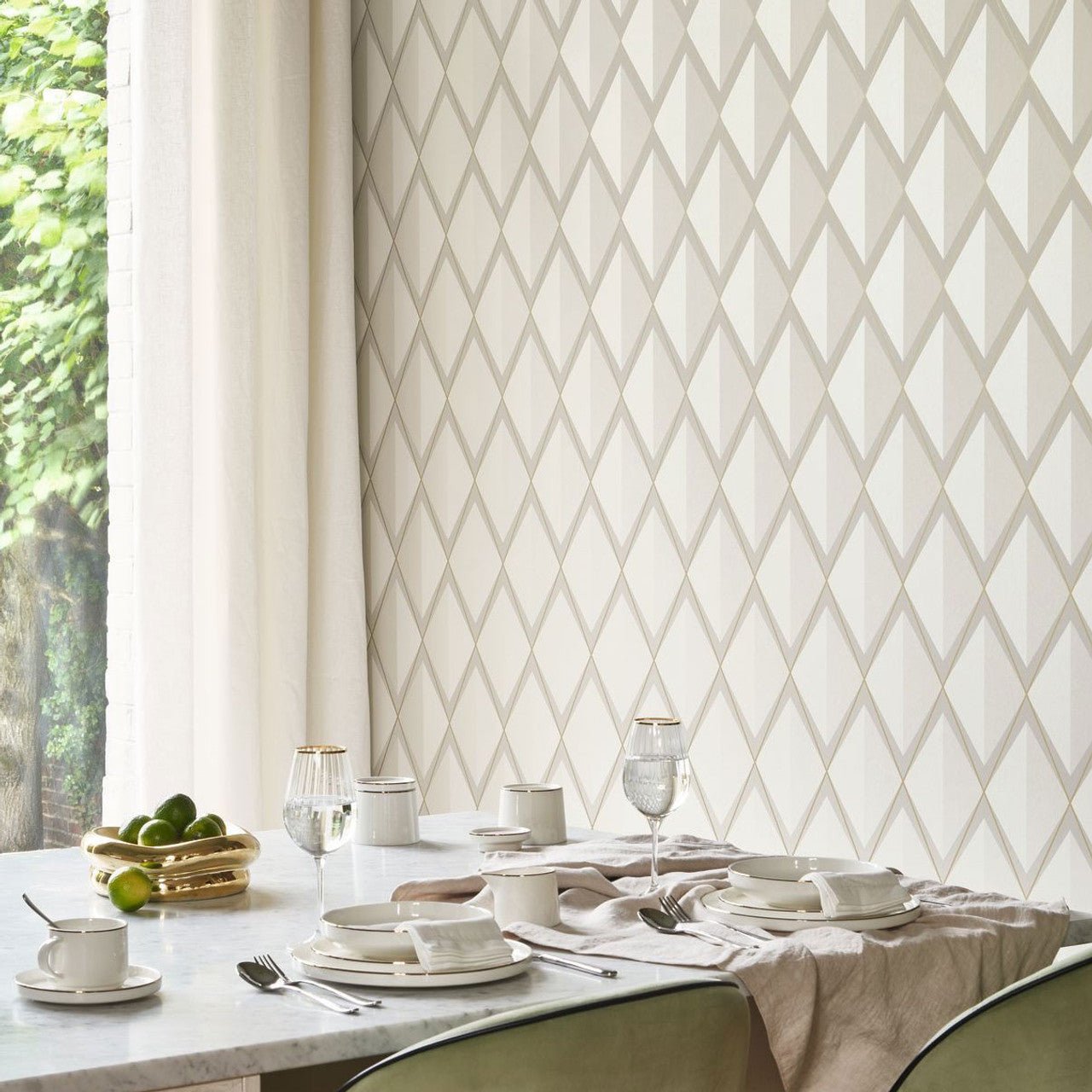 Chaplin Annees Folles Wallpaper - Grege - Casadeco - 201082674 - Premier Wallcovering