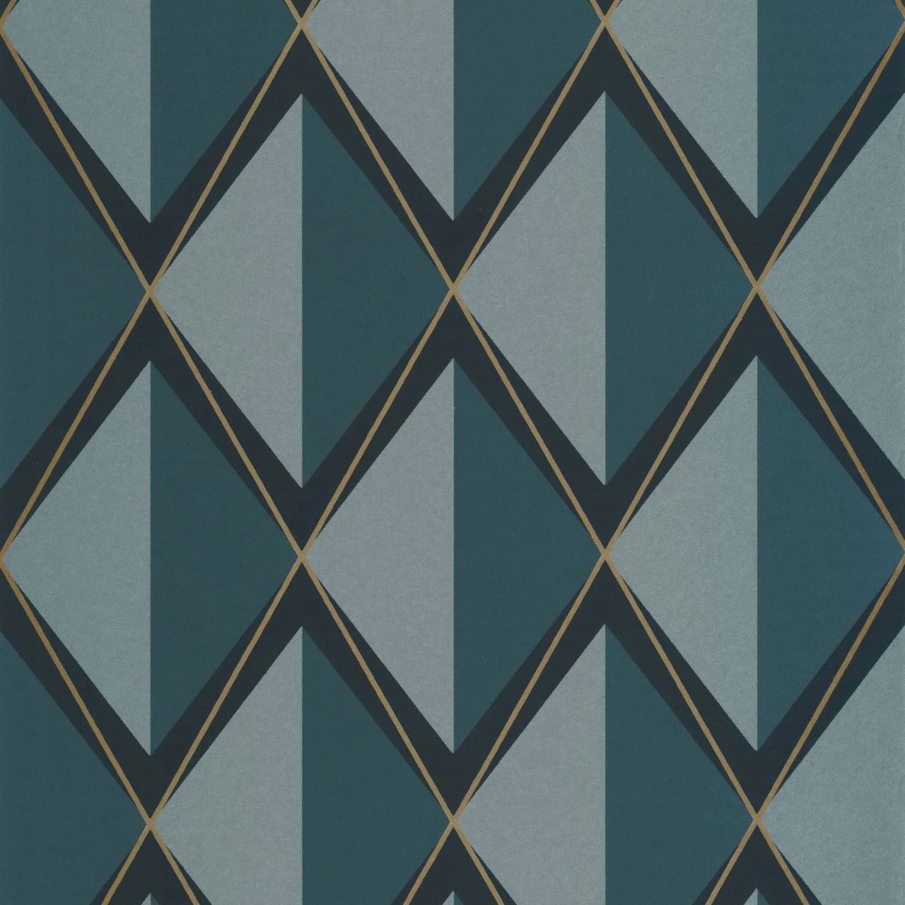Chaplin Annees Folles Wallpaper - Bleu Petrole - Casadeco - 201086515 - Premier Wallcovering