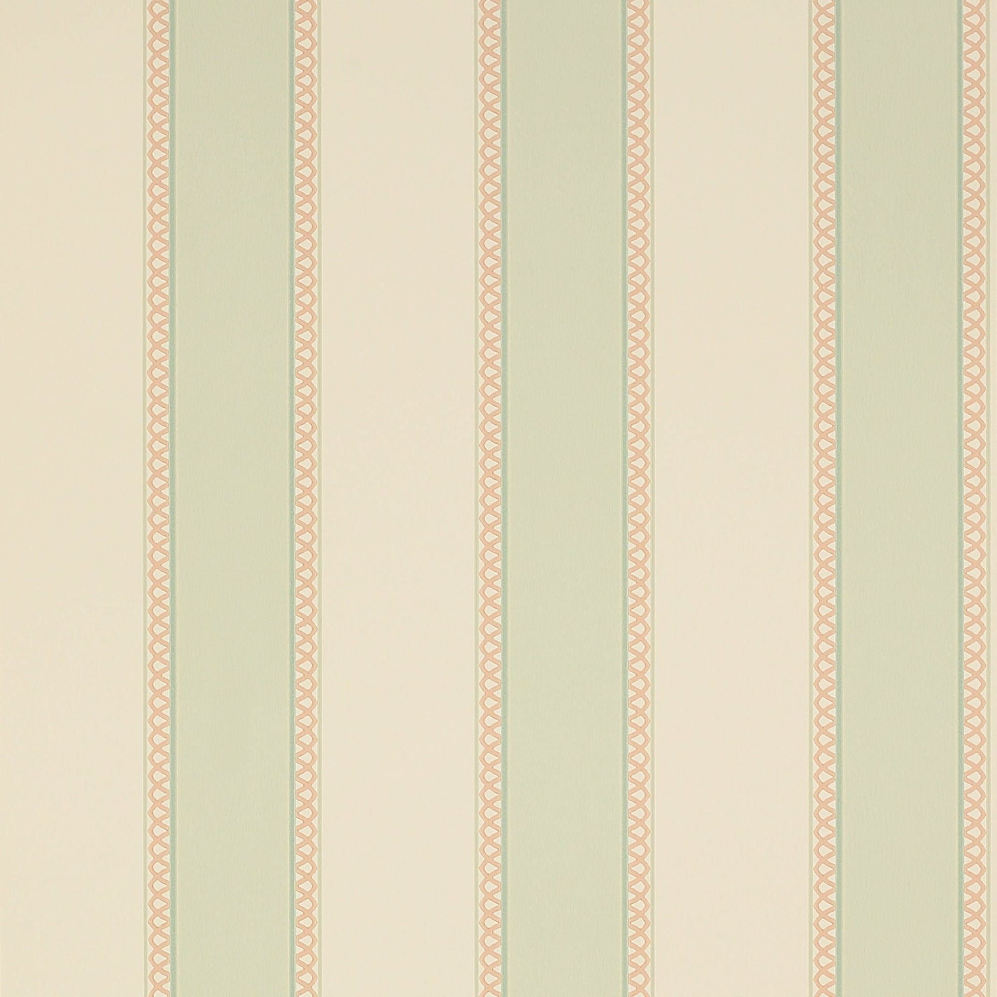 Chartworth Stripe Wallpaper - Aqua/Pink - Colefax & Fowler - 07139/07 - Premier Wallcovering