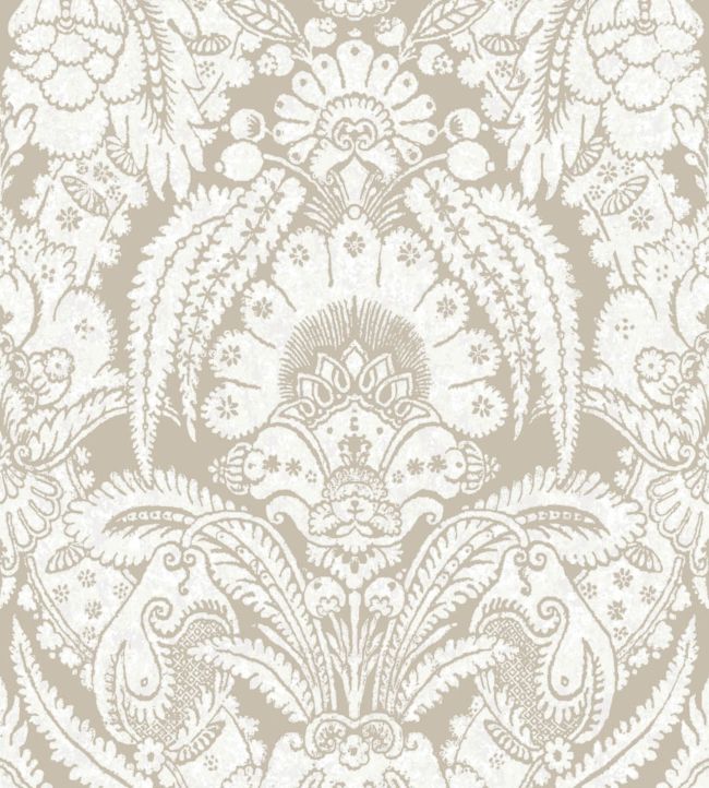 Chatterton Wallpaper - Chalk on Taupe - 94/2009 - Cole & Son - Premier Wallcovering