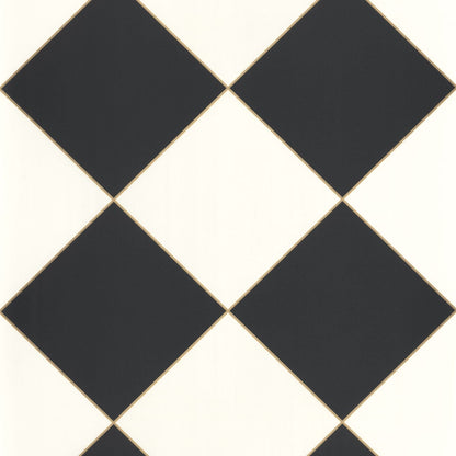 Checkmate Wallpaper - Noir Blanc - Caselio - 104250964