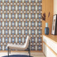 Chess Game Color Game Wallpaper - Marron/bleu - Casadeco - 200622626 - Premier Wallcovering