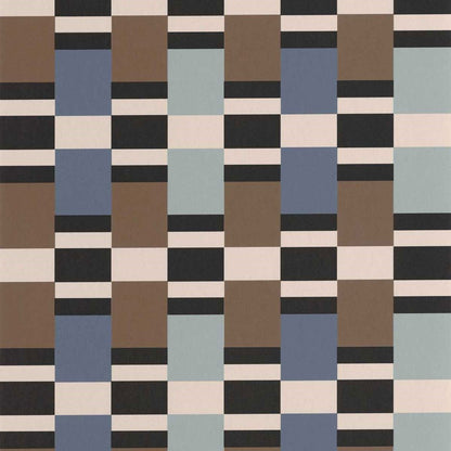 Chess Game Color Game Wallpaper - Marron/bleu - Casadeco - 200622626 - Premier Wallcovering