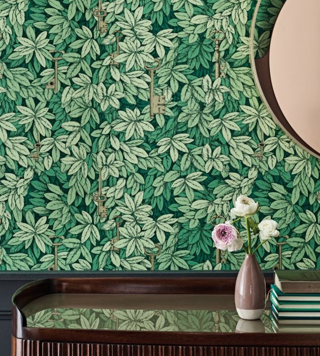 Chiavi Segrete Wallpaper - Forest Green - 114/26050 - Cole & Son - Premier Wallcovering