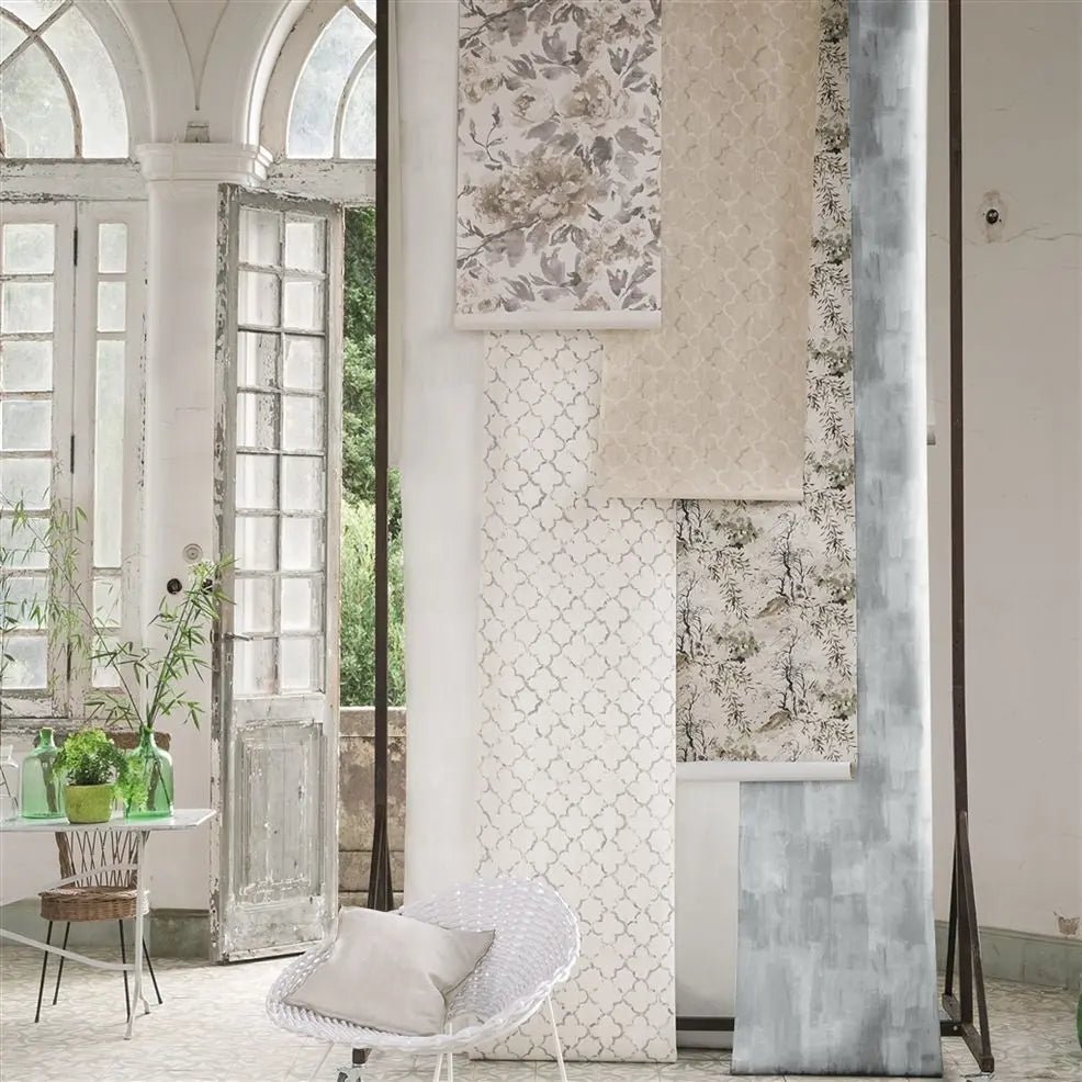 Chinese Trellis Wallpaper - Cloud - PDG650/01 - Designers Guild