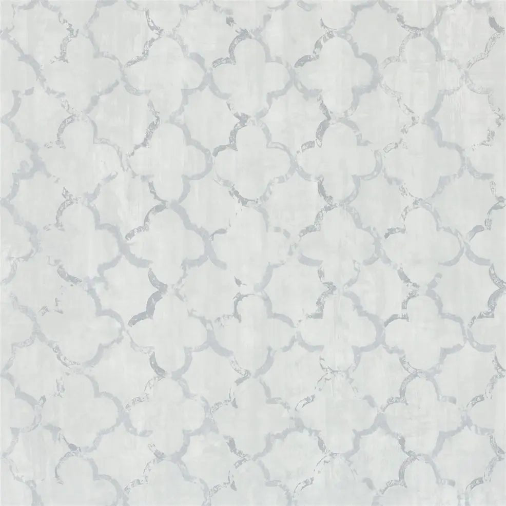 Chinese Trellis Wallpaper - Platinum - PDG650/08 - Designers Guild