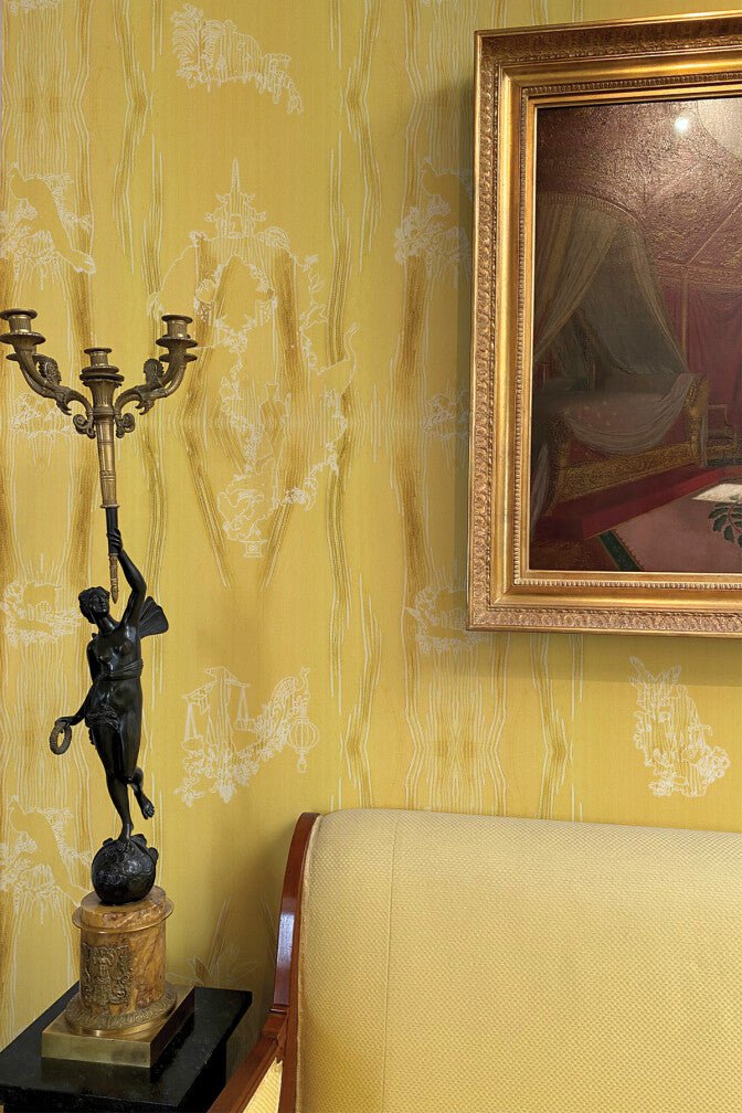 Chinoiserie Scenic Wallpaper - Flax - Timorous Beasties - TB/CNSC/ENW/03 - Premier Wallcovering