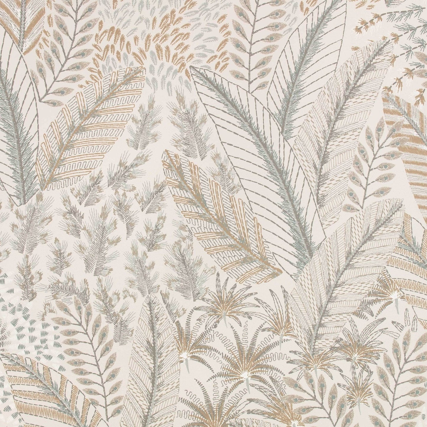 Chiraco Wallpaper - Tamarind - Romo - Pluma - W441/01 - Premier Wallcovering