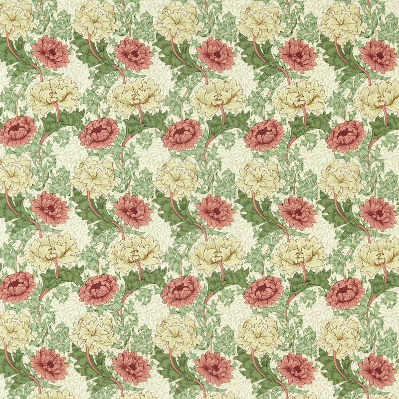 Chrysanthemum Outdoor Fabric - Russet - Morris & Co - 227100 - Premier Wallcovering