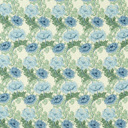 Chrysanthemum Outdoor Fabric - Indigo/Bayleaf - Morris & Co - 227099 - Premier Wallcovering