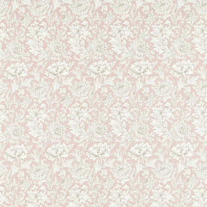 Chrysanthemum Toile Fabric - Cochineal Pink - Morris & Co - 226910 - Premier Wallcovering