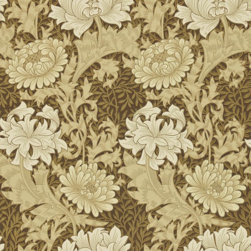 Chrysanthemum Wallpaper - Bullrush - 212547 - Morris & Co - Premier Wallcovering