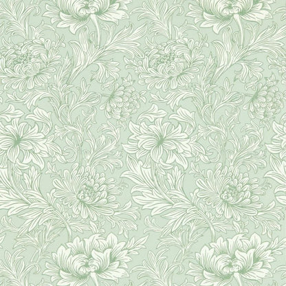 Chrysanthemum Toile Wallpaper - Willow - Morris & Co - 217069 - Morris Wallpaper