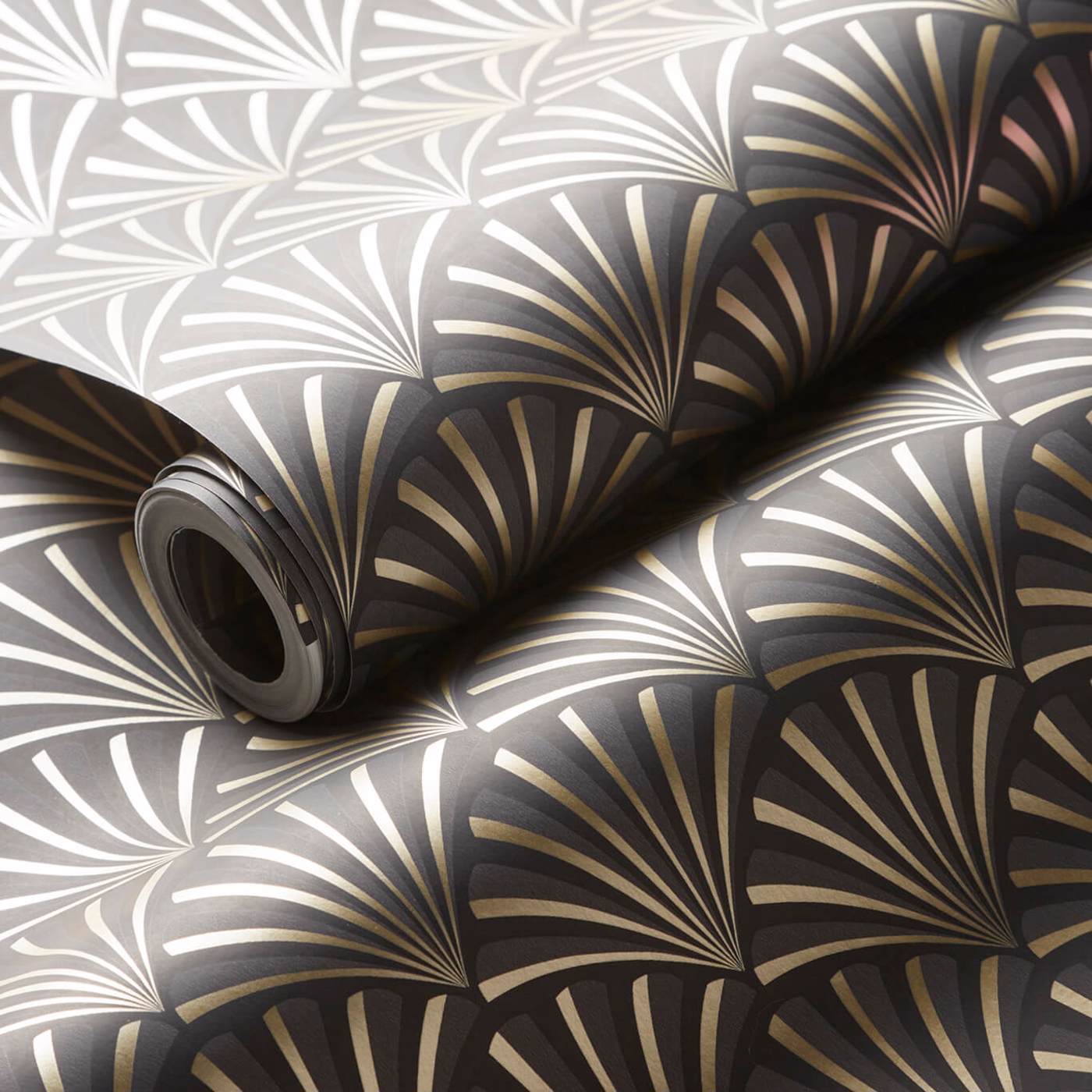 Chrysler Wallpaper - Noir - Clarke & Clarke - W0164/01 - Premier Wallcovering
