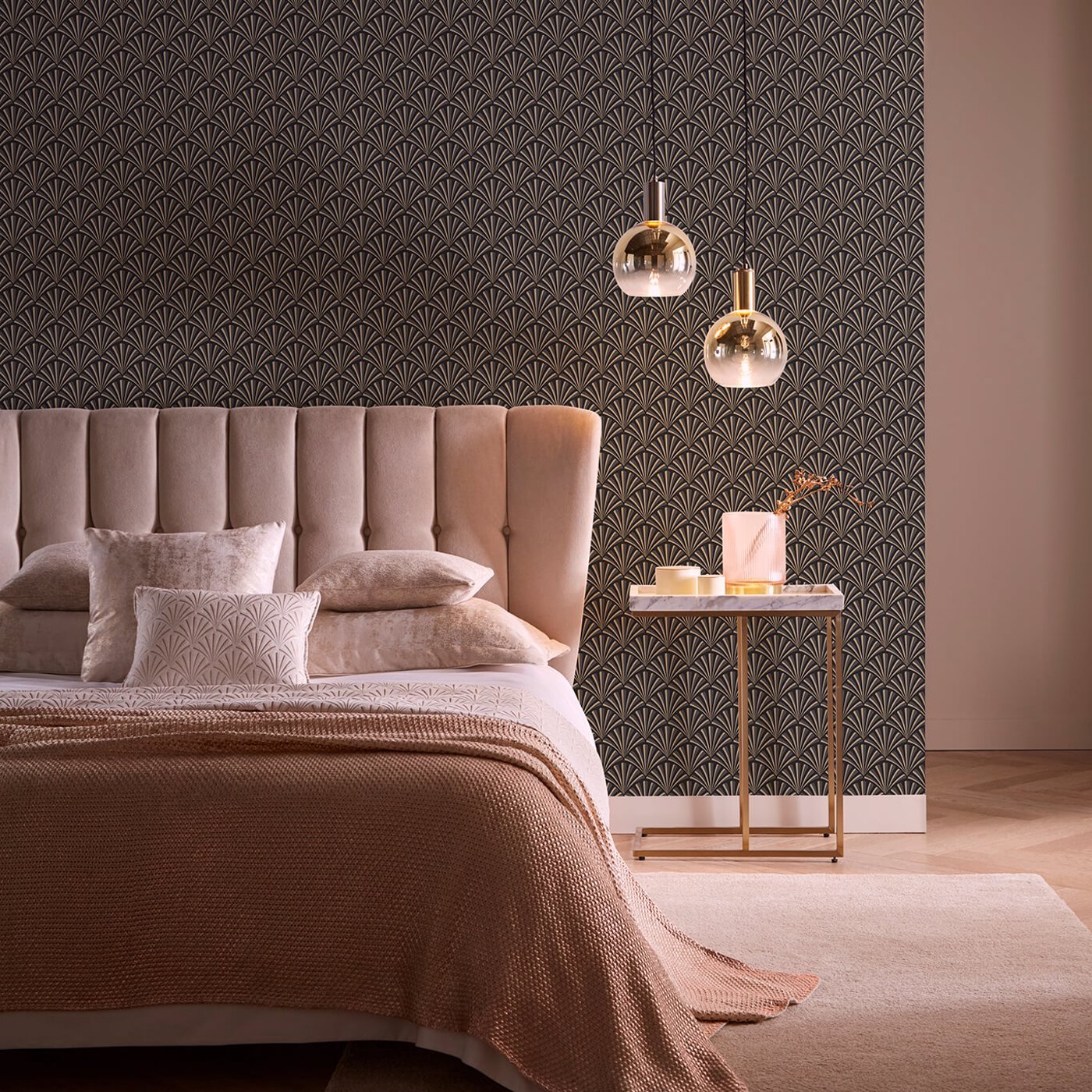 Chrysler Wallpaper - Noir - Clarke & Clarke - W0164/01 - Premier Wallcovering