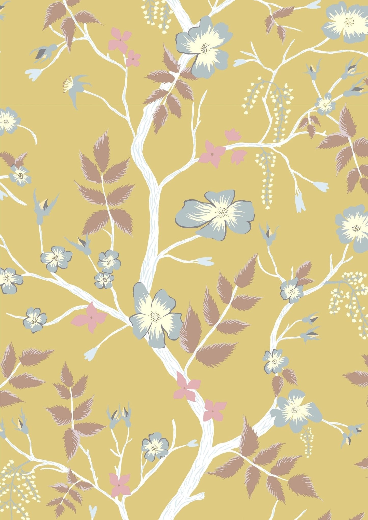 Cinda's Roses Wallpaper - Sunshine - Lewis & Wood - Premier Wallcovering