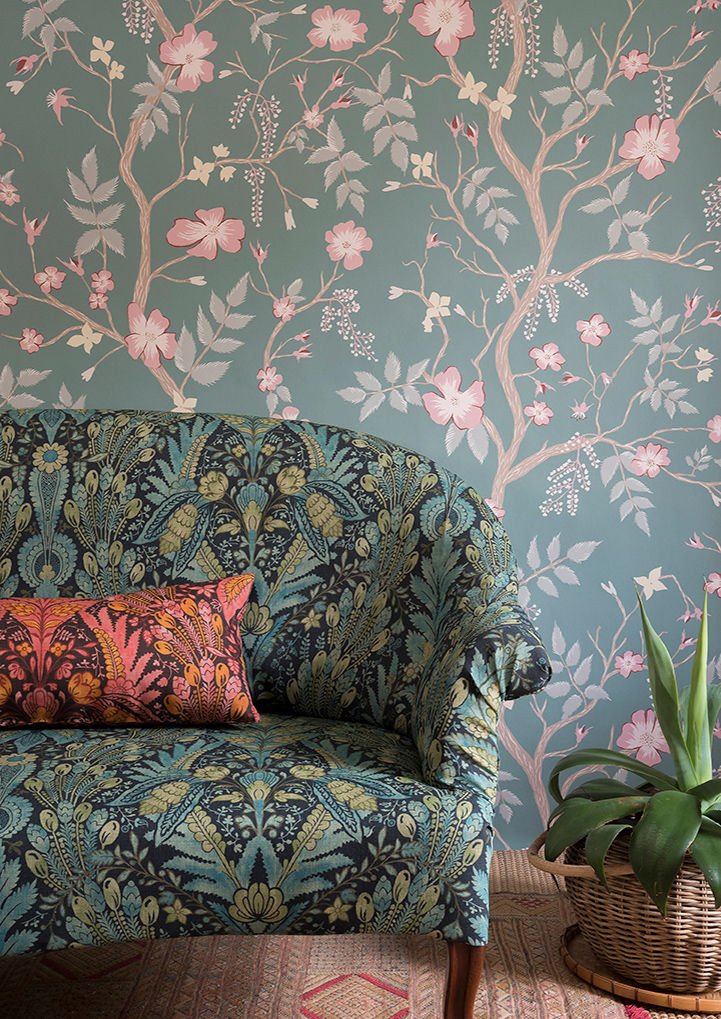 Cinda's Roses Wallpaper - Genie - Lewis & Wood - Premier Wallcovering