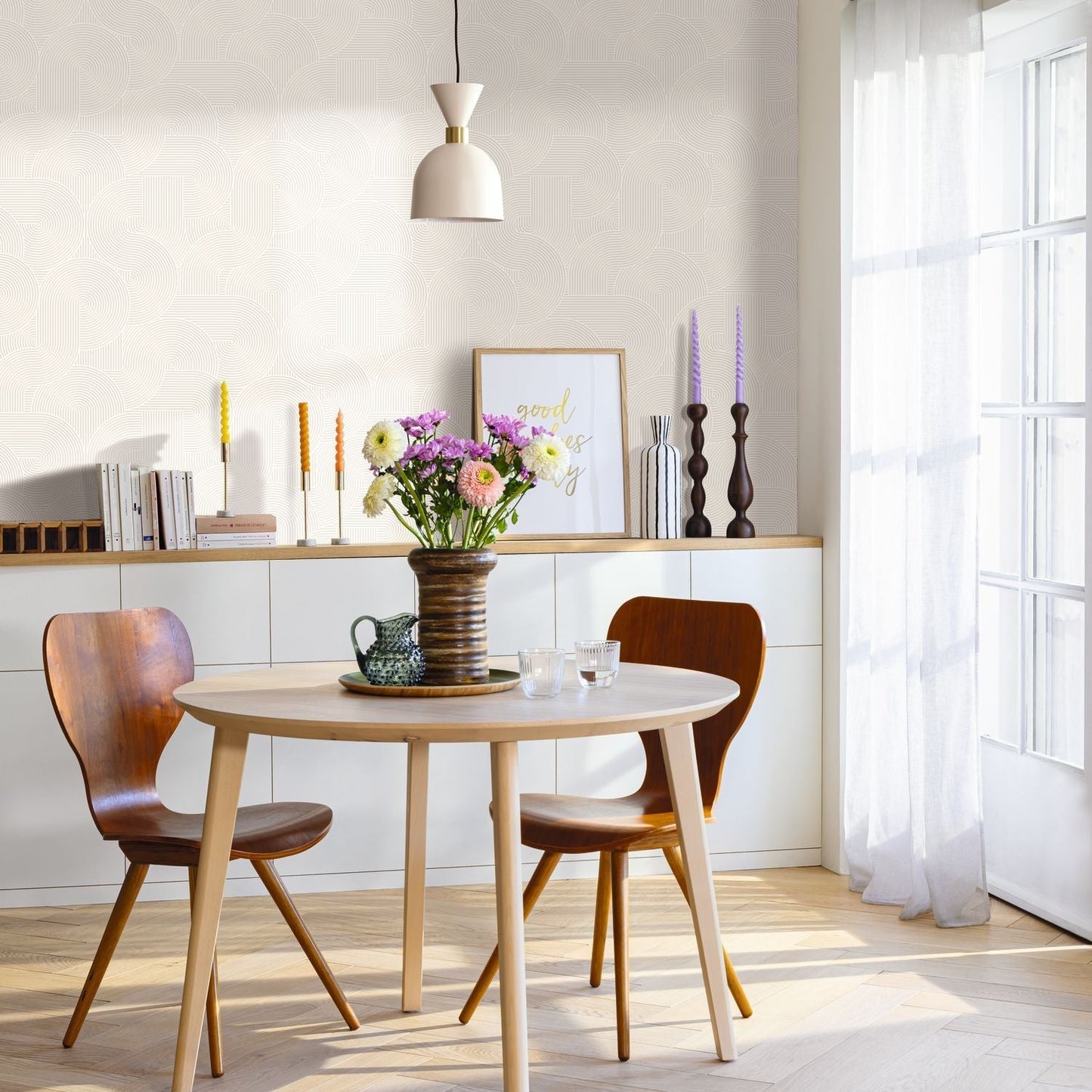 Circle Wallpaper - Gris Souris - Caselio - 105510999