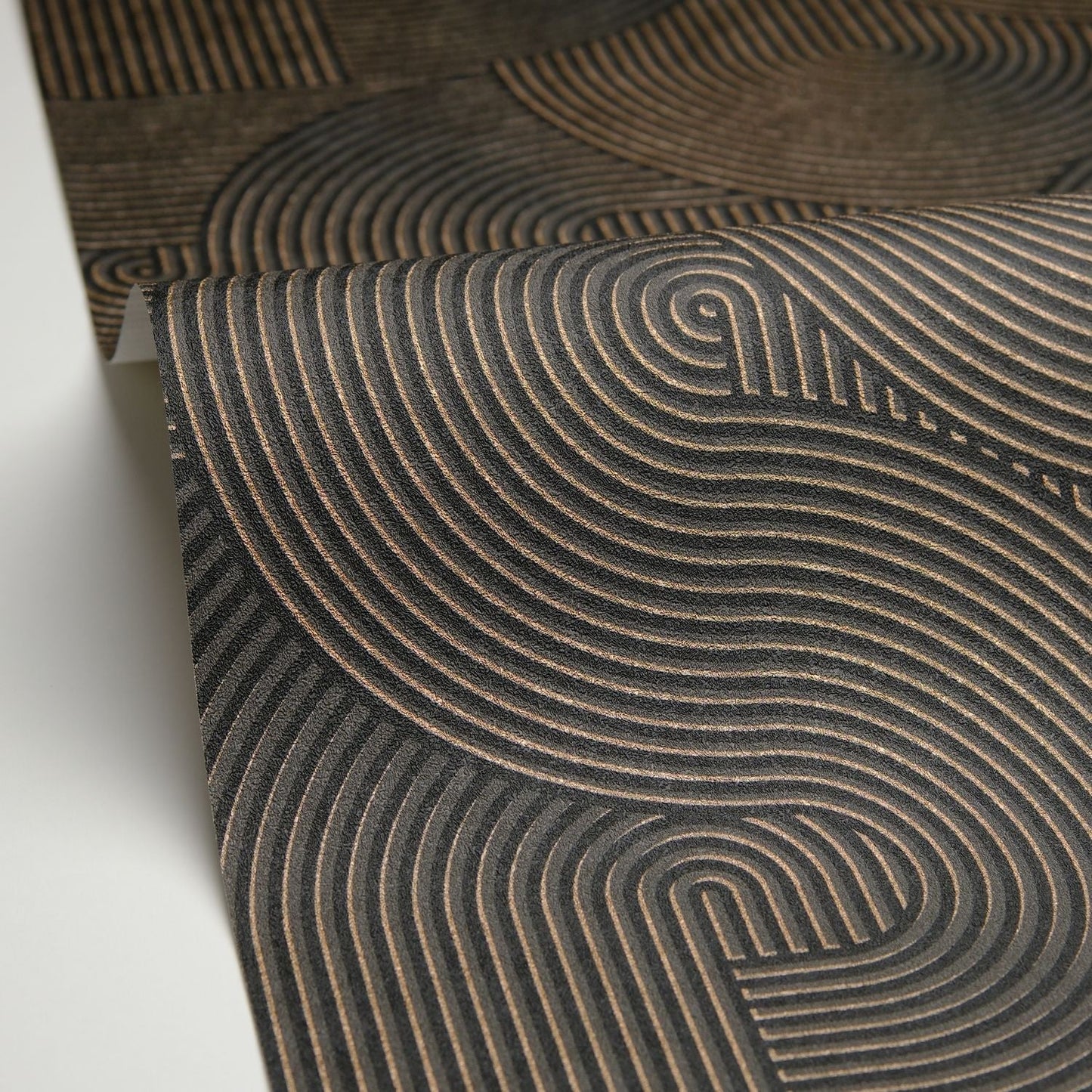 Circle Wallpaper - Noir Cuivre - Caselio - 105519043