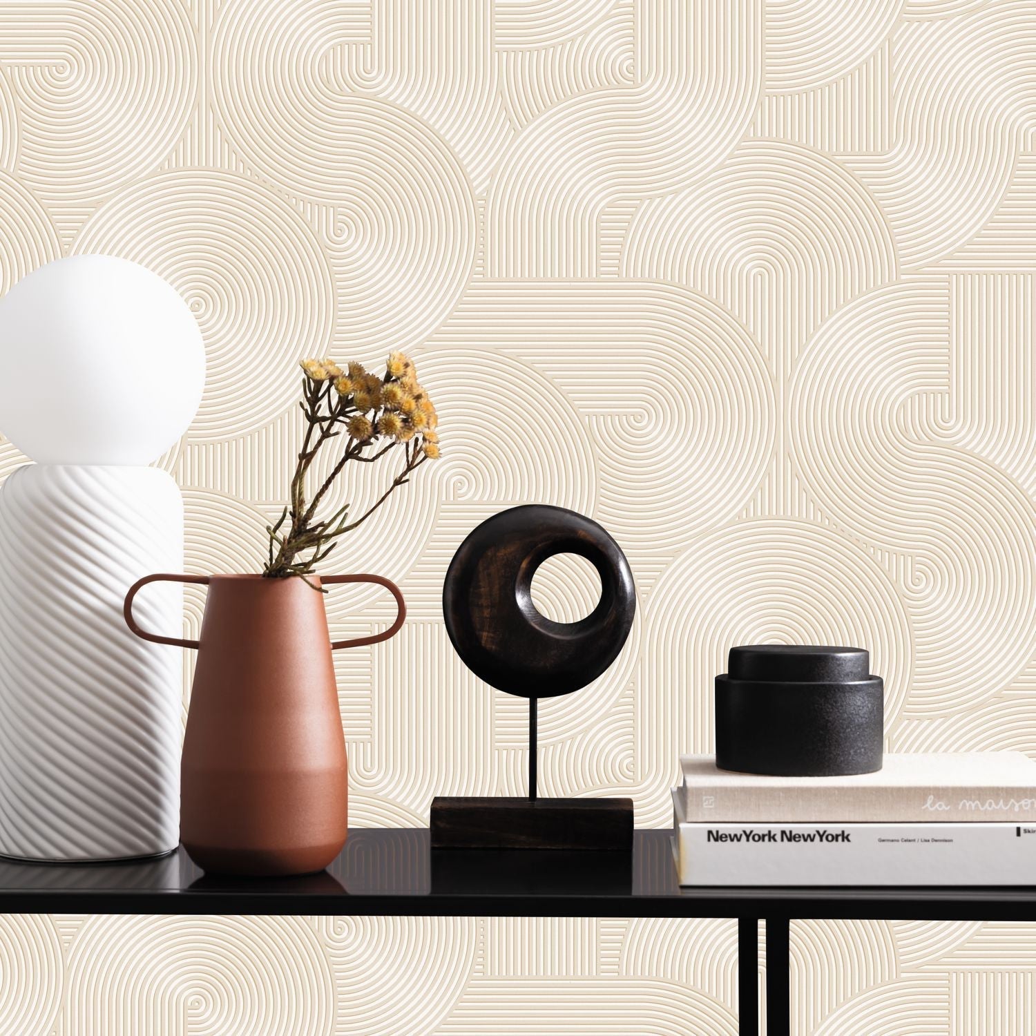 Circle Wallpaper - Beige - Caselio - 105511187