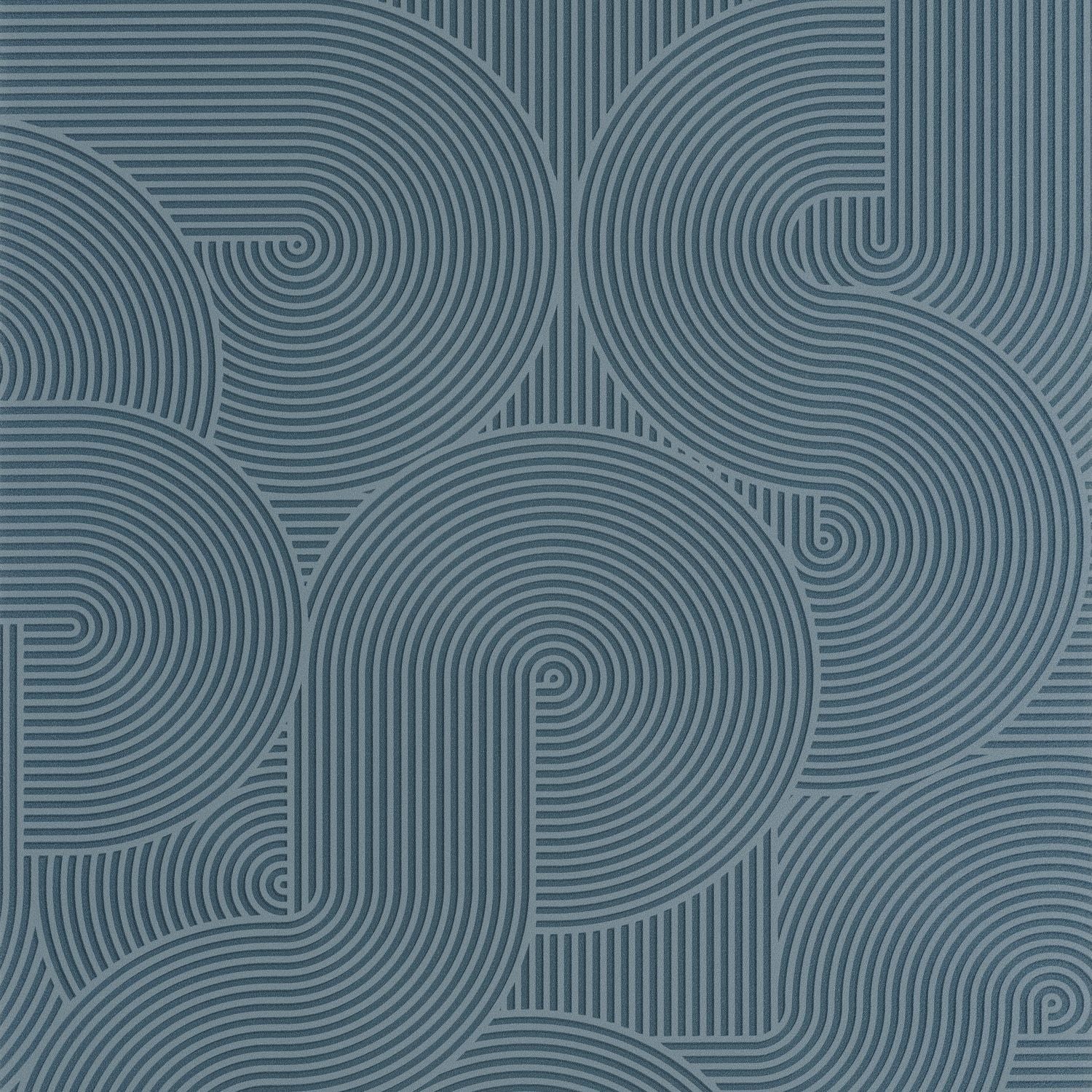 Circle Wallpaper - Bleu - Caselio - 105516654