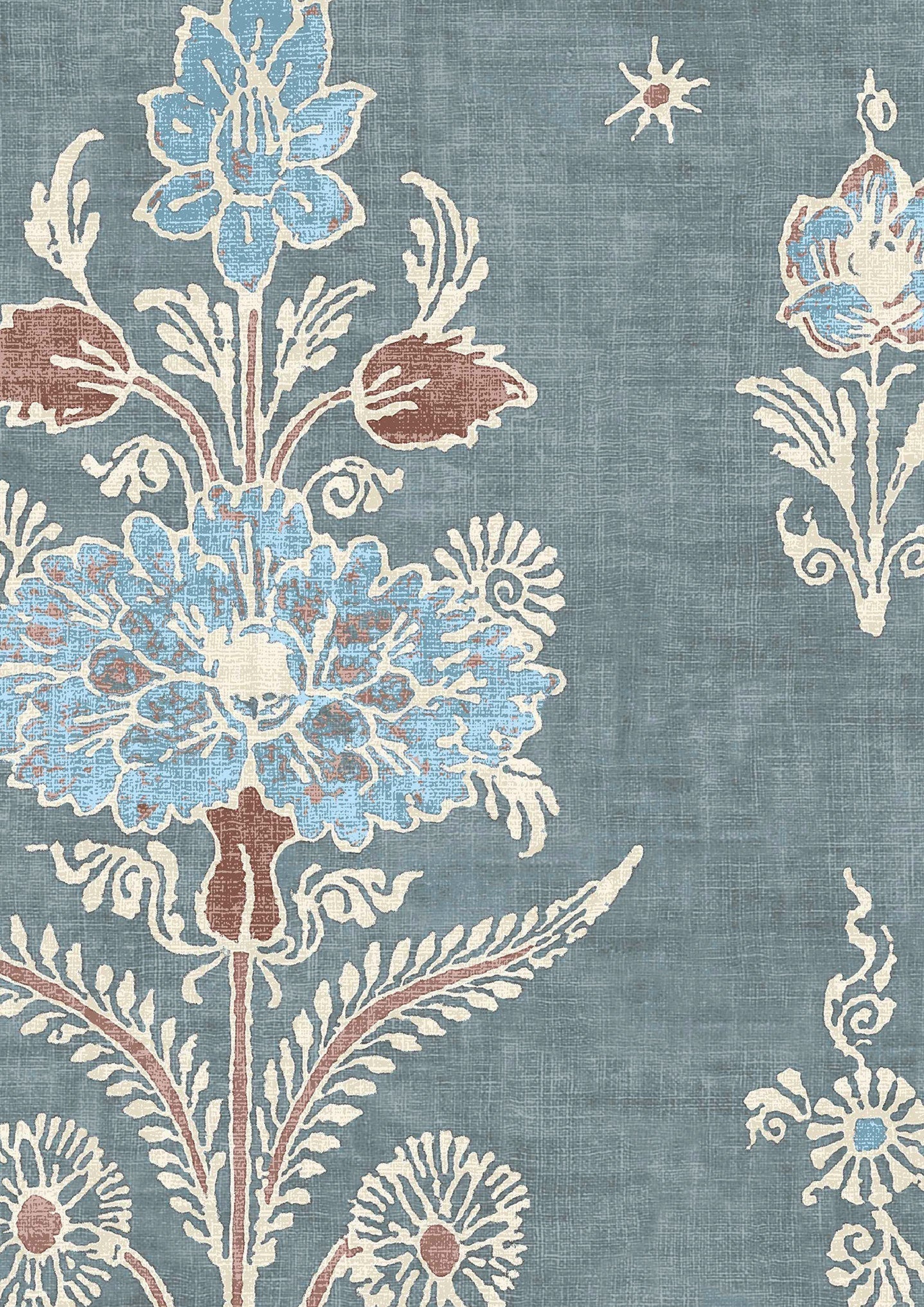 Citadel Wallpaper - Blue Almond - Lewis & Wood - Premier Wallcovering