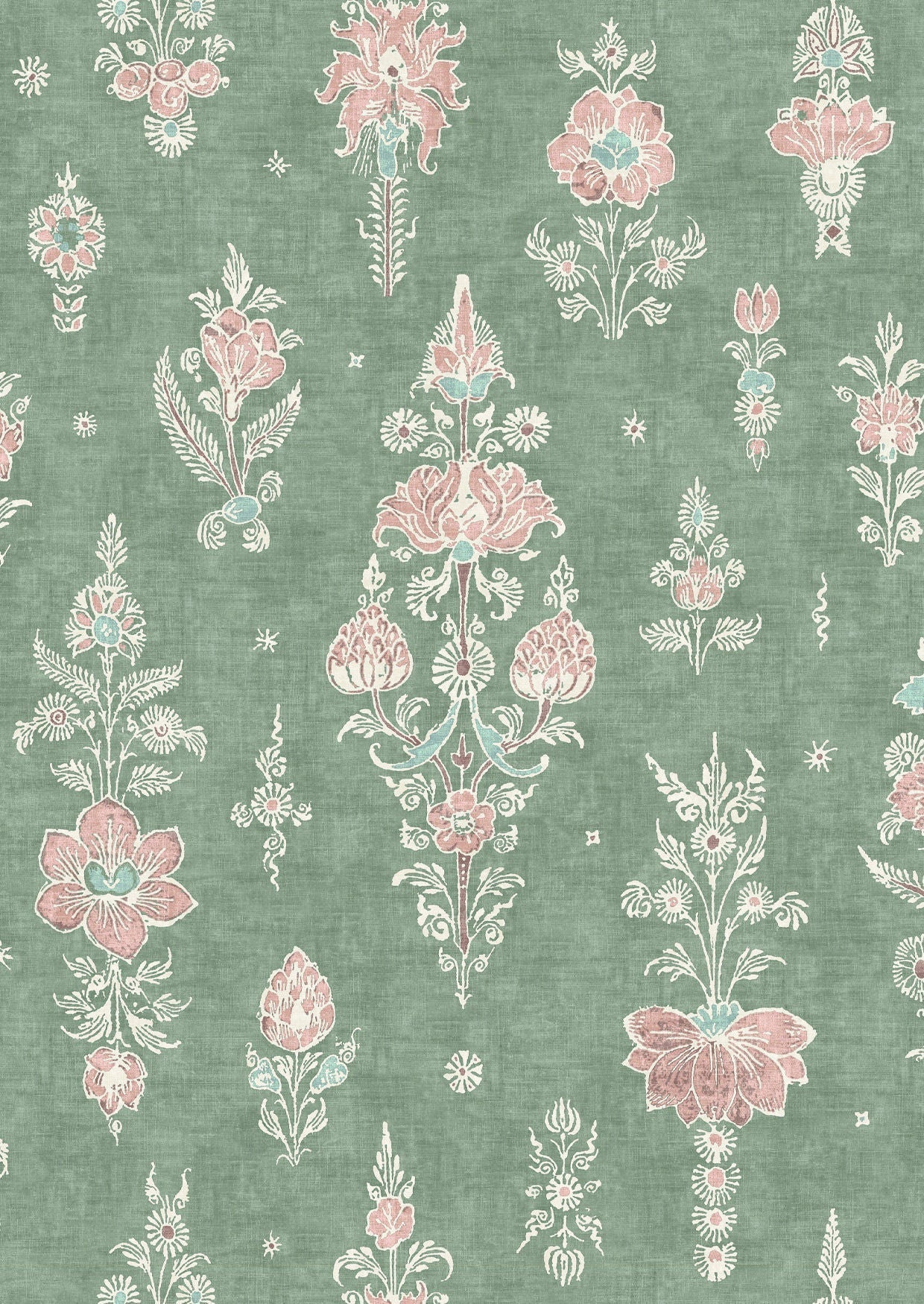 Citadel Wallpaper - Green Glaze - Lewis & Wood - Premier Wallcovering
