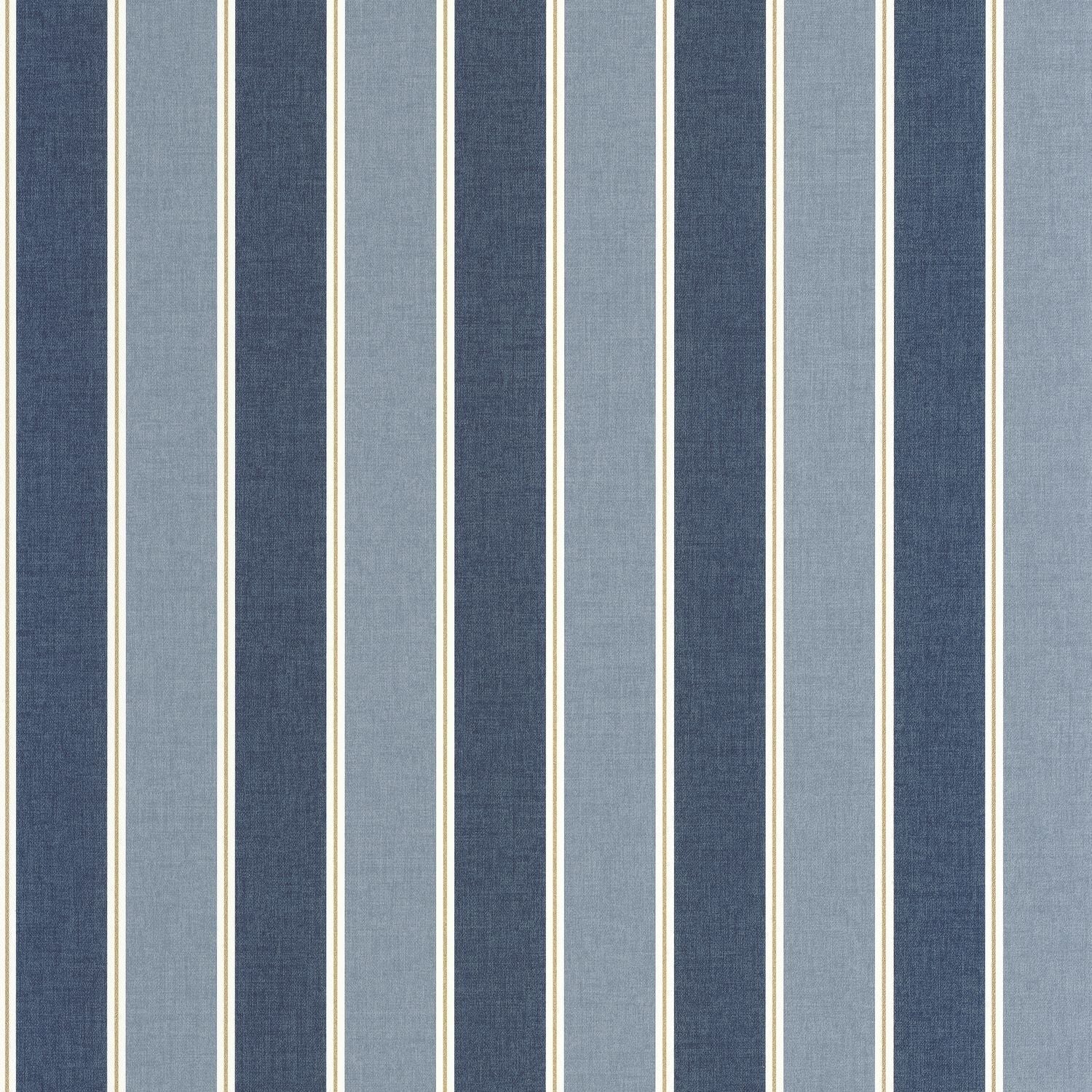 Classic Lines Wallpaper - Bleu denim - Caselio - 106736112