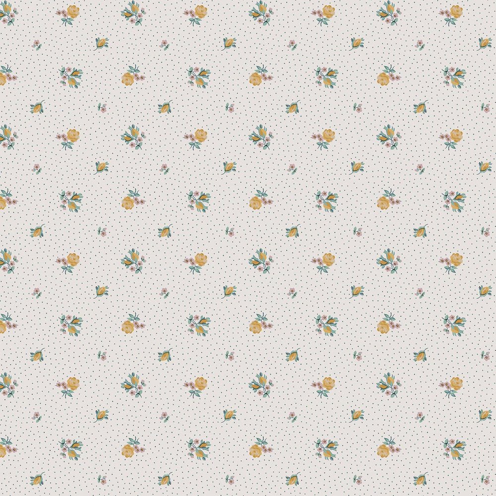 Claudia's Friend Wallpaper - Pale Ochre Yellow - Laura Ashley - 121084 - Premier Wallcovering