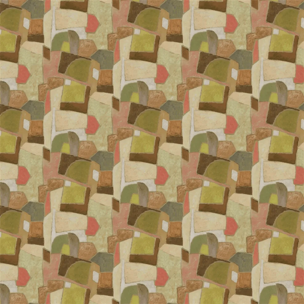 Clay Collage Wallpaper - Terracotta - PDG1201/02 - Designers Guild