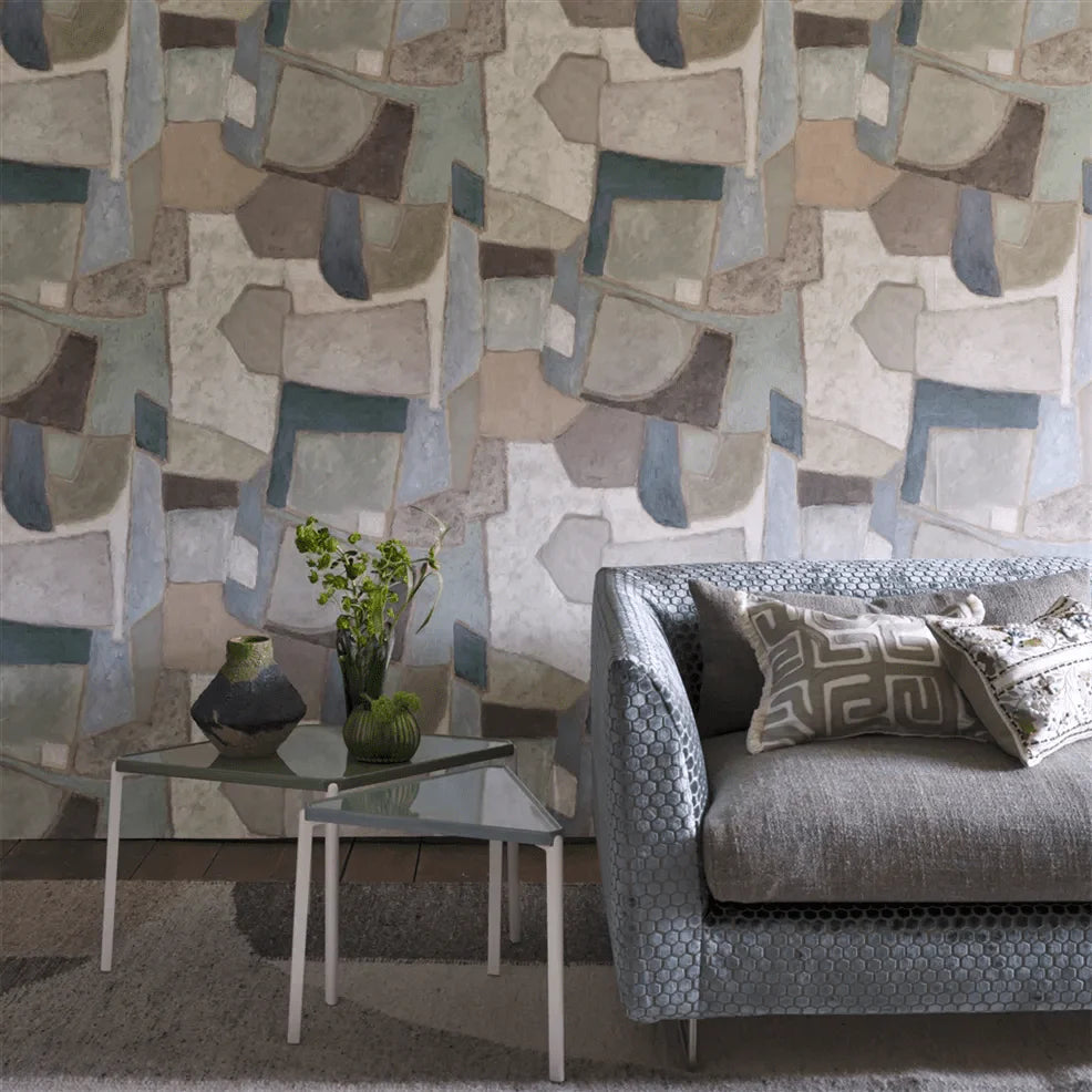 Clay Collage Wallpaper - Ecru - PDG1201/01 - Designers Guild