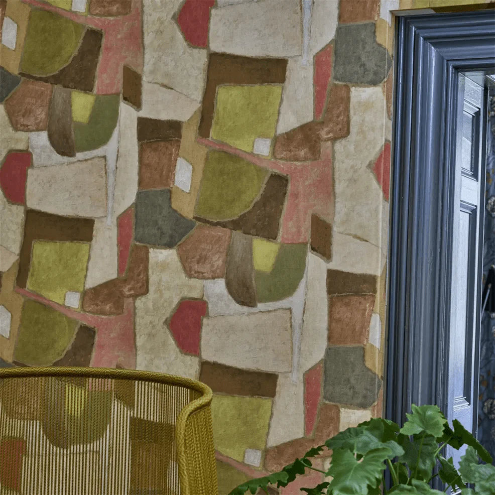 Clay Collage Wallpaper - Terracotta - PDG1201/02 - Designers Guild