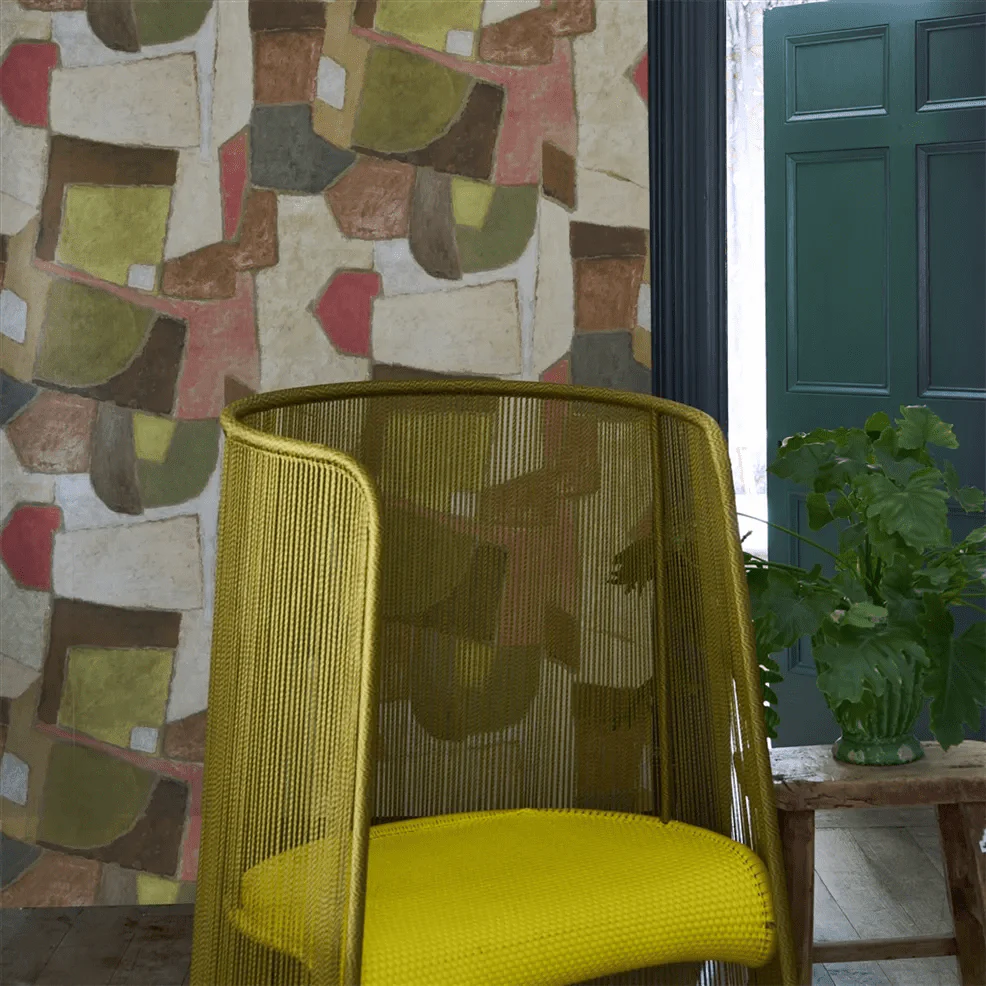 Clay Collage Wallpaper - Terracotta - PDG1201/02 - Designers Guild