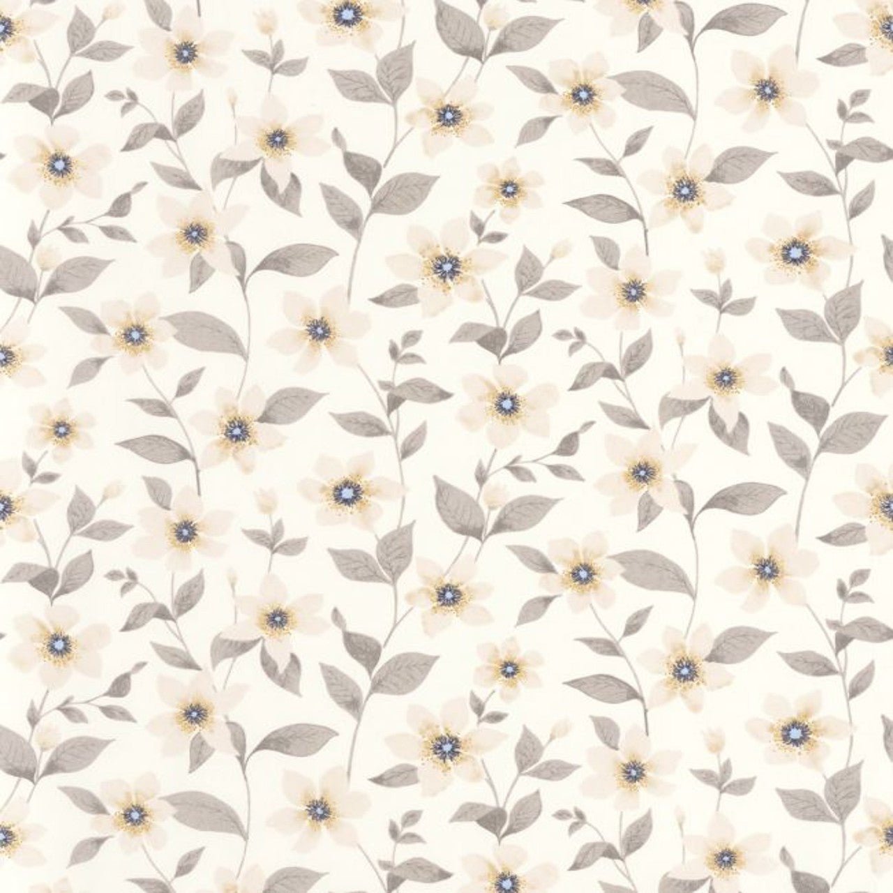 Clematites Gardens Wallpaper - Beige Lin - Casadeco - 87641165 - Premier Wallcovering