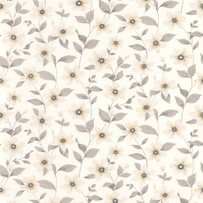 Clematites Gardens Wallpaper - Beige Lin - Casadeco - 87641165 - Premier Wallcovering