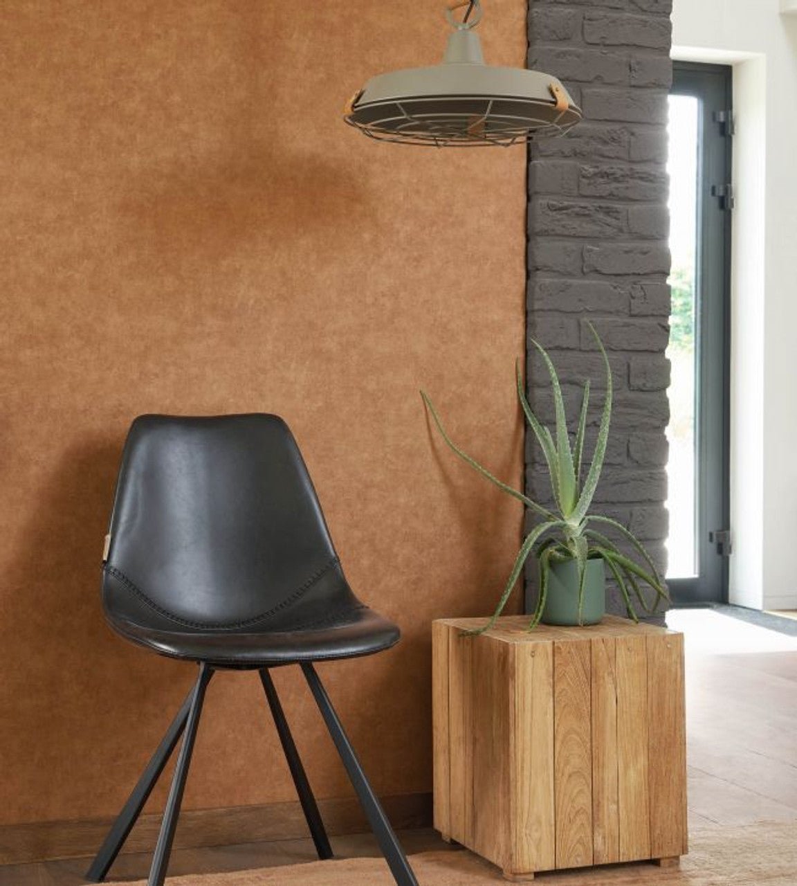 Club Leathers Wallpaper - Cognac - Casadeco - 87132409 - Premier Wallcovering