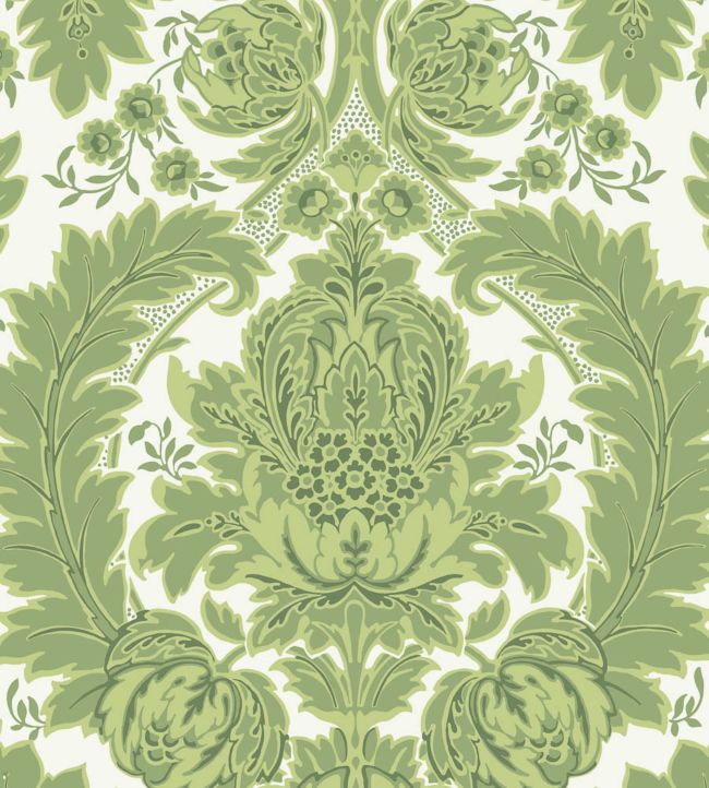 Coleridge Wallpaper - Leaf Green on White - 94/9050 - Cole & Son - Premier Wallcovering